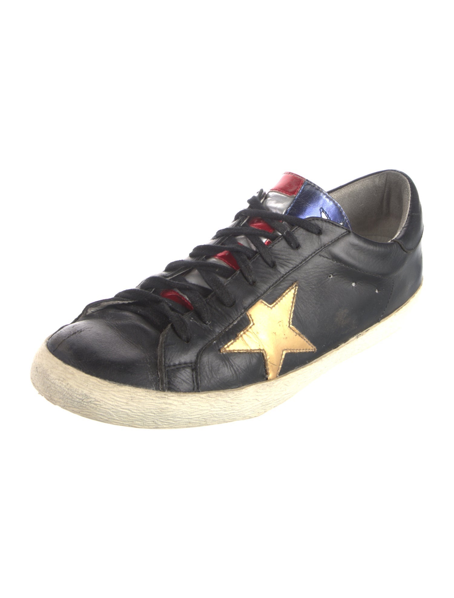 Golden Goose Leather Distressed Accents Sneakers